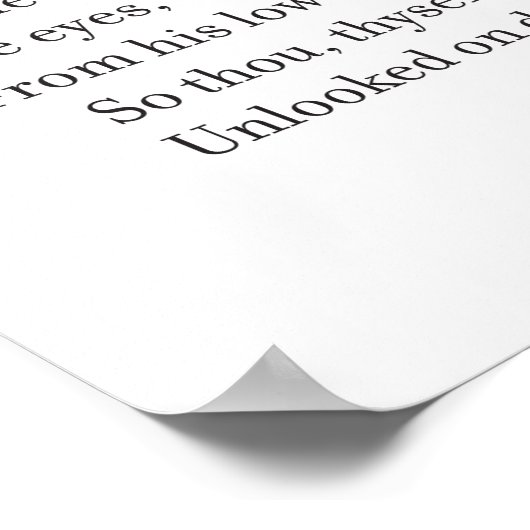 Sonnet 7 by William Shakespeare Poster ポスター (角)