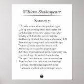 Sonnet 7 by William Shakespeare Poster ポスター (正面)
