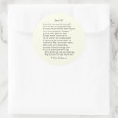 Sonnet # 8 by William Shakespeare ラウンドシール (バッグ)
