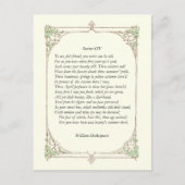 Sonnet Number 104 by William Shakespeare ポストカード (正面)