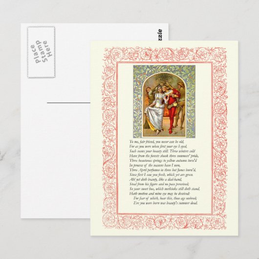 Sonnet Number 104 by William Shakespeare ポストカード (正面/裏面)