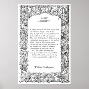Sonnet Number 138 by William Shakespeare ポスター