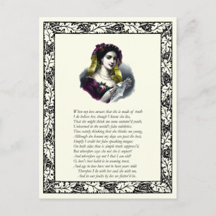 Sonnet Number 138 by William Shakespeare ポストカード