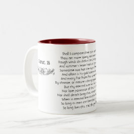Sonnet Shakespeare 18 | Two-Tone Coffee Mug ツートーンマグカップ