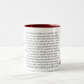 Sonnet Shakespeare 18 | Two-Tone Coffee Mug ツートーンマグカップ (中央)