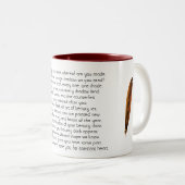 Sonnet Shakespeare 53 | Two-Tone Coffee Mug ツートーンマグカップ (正面右)
