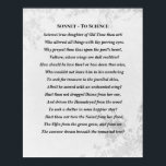 Sonnet to Scienceエドガー・アラン・ポー詩 ポスター<br><div class="desc">このポスターはエドガー・アラン・ポーの「Sonnet - To Science」を特集している。 詩の全体は、カスタマイズ可能/取り外し可能な背景で利用可能である。現在のデザインは、テクスチャ付きのライトグレーの背景に黒い文字と輝きを持つ。注：文字もカスタマイズ可能。エドガー・アラン・ポーは謎とマカベル、詩、短い物語で知られている。あなたはもしは、このゴシック作家のファンの有名な詩の'The Raven, 'この項目はあなたの路地に上がる可能性がある！</div>