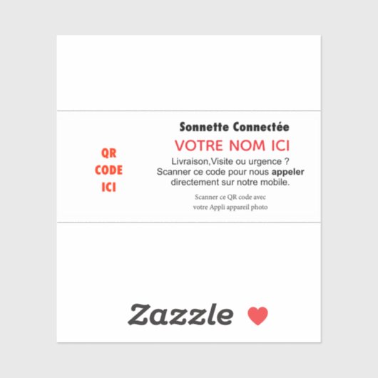 Sonnette Connectée Personnalisable シール (シート)