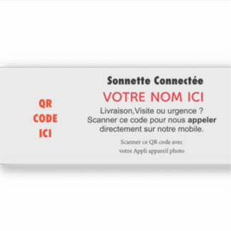 Sonnette Connectée Personnalisable シール