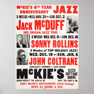 Sonny Rollins / John Coltrane / Jack McDuff Jazz ポスター