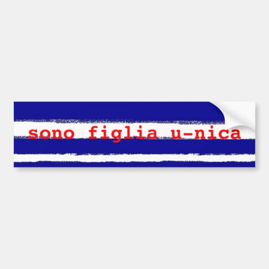 sono figlia u-nica バンパーステッカー (正面)