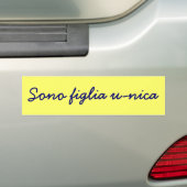 Sono figlia u-nica バンパーステッカー (車上)