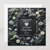 Sonogramによる黒いボホ妊娠のお知らせ 案内状 (正面/裏面)