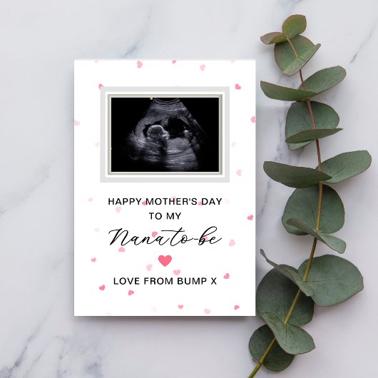Sonogram Mother's Day from Bump to Nana to be 招待状