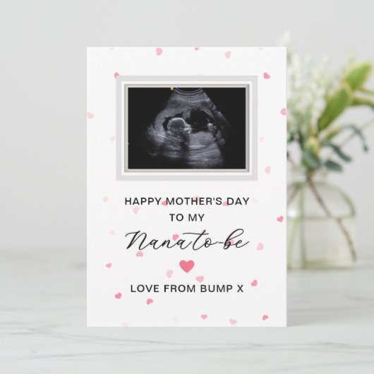 Sonogram Mother's Day from Bump to Nana to be 招待状 (スタンド正面)