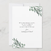 Sonogram Neutral Green Card Baby Announcement 案内状 (裏面)