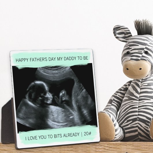 Sonogram Photo Daddy to be I love you フォトプラーク