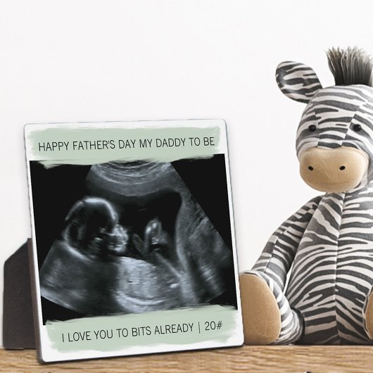 Sonogram Photo Daddy to be I love you フォトプラーク