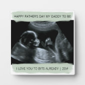 Sonogram Photo Daddy to be I love you フォトプラーク (正面)