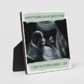 Sonogram Photo Daddy to be I love you フォトプラーク (正面)