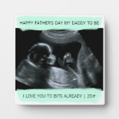 Sonogram Photo Daddy to be I love you フォトプラーク (正面)