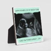 Sonogram Photo Daddy to be I love you フォトプラーク (正面)