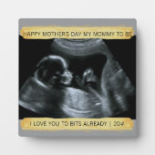 Sonogram Photo Mommy to Be I love you フォトプラーク (正面)