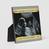 Sonogram Photo Mommy to Be I love you フォトプラーク (正面)