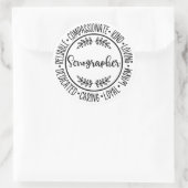 Sonographer Gift, Sonography, Ultrasound Tech ラウンドシール (バッグ)