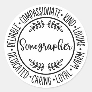 Sonographer Gift, Sonography, Ultrasound Tech ラウンドシール