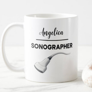 SONOGRAPHER Personalized Name Ultrasound Tech Gift コーヒーマグカップ