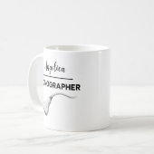 SONOGRAPHER Personalized Name Ultrasound Tech Gift コーヒーマグカップ (正面左)