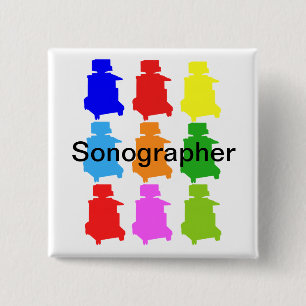 Sonographer Popart Gfits 缶バッジ