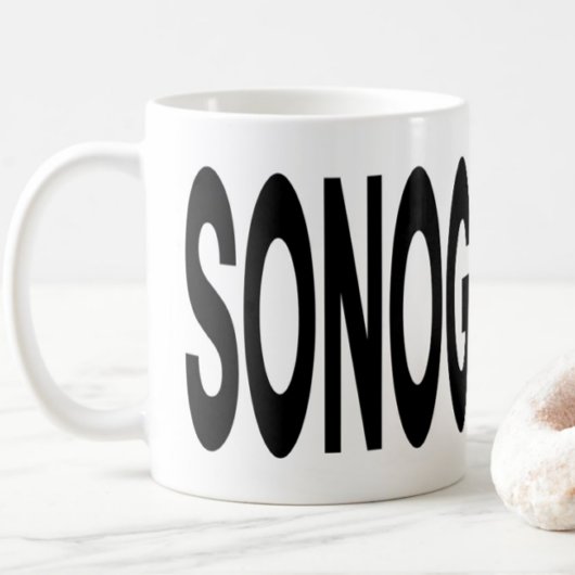 SONOGRAPHER Typography Ultrasound Tech Gift コーヒーマグカップ