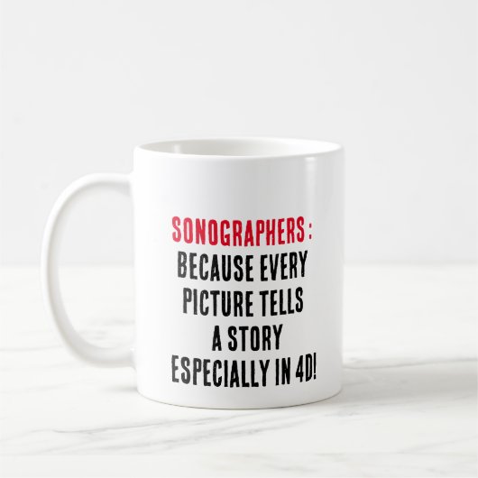 Sonographers:全ての写真が物語を語るので コーヒーマグカップ (左)