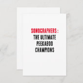 Sonographers: The ultimate peekaboo champions サンキューカード (正面/裏面)