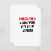 Sonographers:「Womb with a view」を現実にする! サンキューカード (正面/裏面)