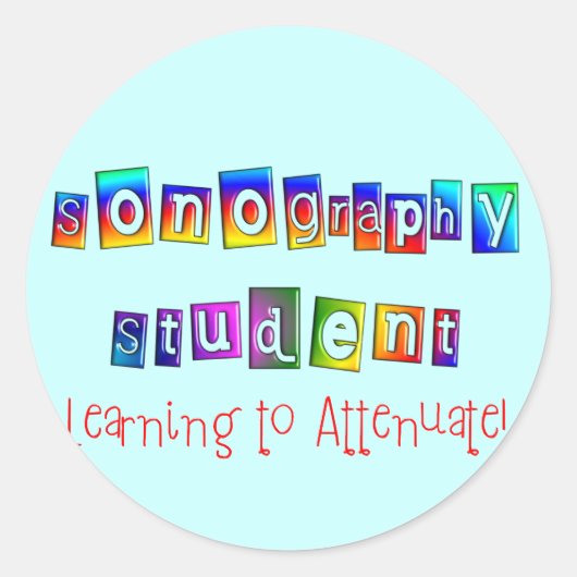 Sonography Student Gives ラウンドシール (正面)