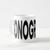 SONOGRAPHY Typography Ultrasound Gift コーヒーマグカップ (正面左)