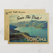 Sonoma日付のヴィンテージはがきを保存 案内ポストカード (正面/裏面)