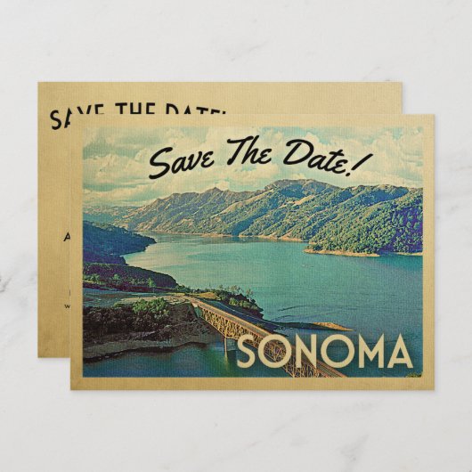 Sonoma日付のヴィンテージはがきを保存 案内ポストカード (正面/裏面)