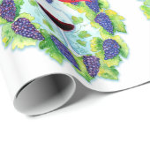 Sonoma郡のブドウ酒用ブドウのクリスマスのリース ラッピングペーパー (ロールコーナー)