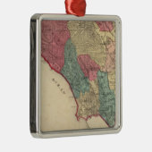 Sonoma郡カリフォルニアの地図 メタルオーナメント (右)