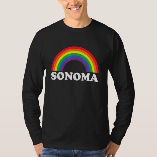 Sonoma Rainbow LGBTQ Gay Pride Lesbians Queer Tシャツ (正面)