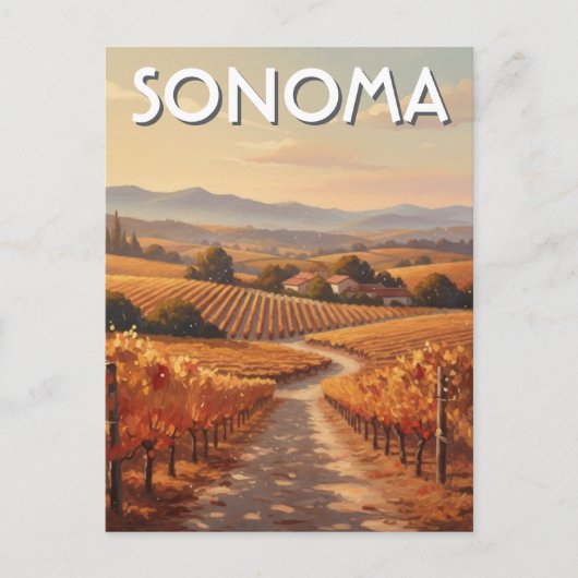 Sonoma Valley California Travel ポストカード (正面)
