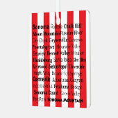 Sonoma Wine AVAs Ornament メタルオーナメント (正面左)