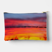 Sonoran Desert Sunset Barbed Wire Photo アクセサリーポーチ (裏面)