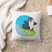 Sonowboard.PNGでスノーボーダーとしてペンギン クッション (ブランケット)