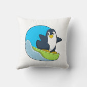 Sonowboard.PNGでスノーボーダーとしてペンギン クッション (裏面)