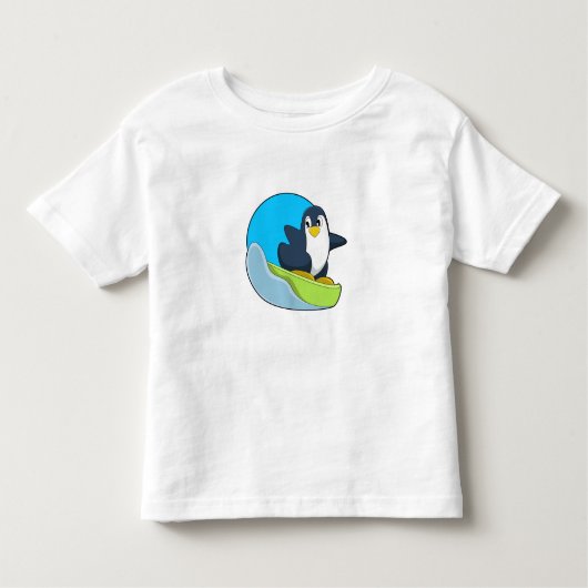 Sonowboard.PNGでスノーボーダーとしてペンギン トドラーTシャツ (正面)